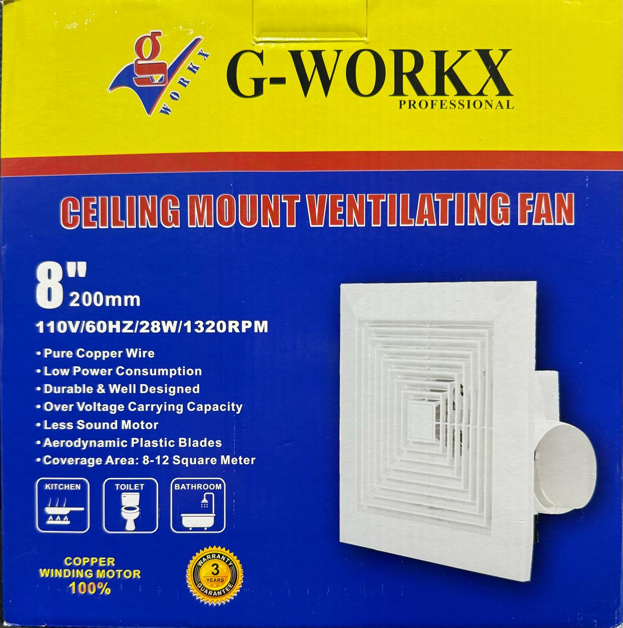 Ceiling Mount Ventilating Fan BPT-01GD08