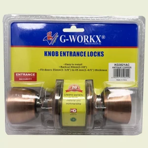 G-Workx Knob Entrance Locks Antique Copper